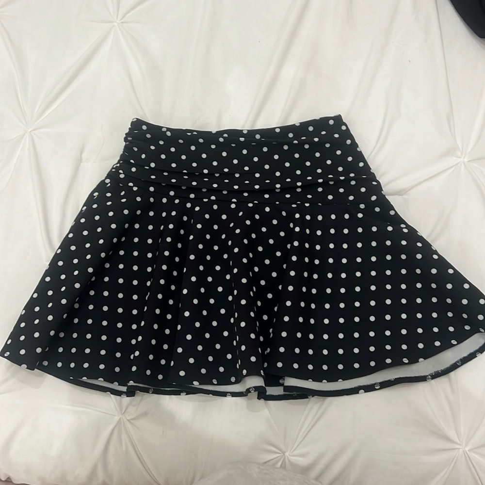 Zara black & white polk a dot skirt